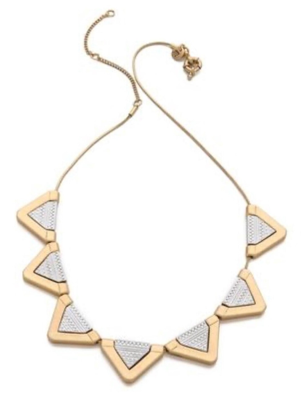 Madewell Geometric Triangle Statement Necklace Mixed Metal